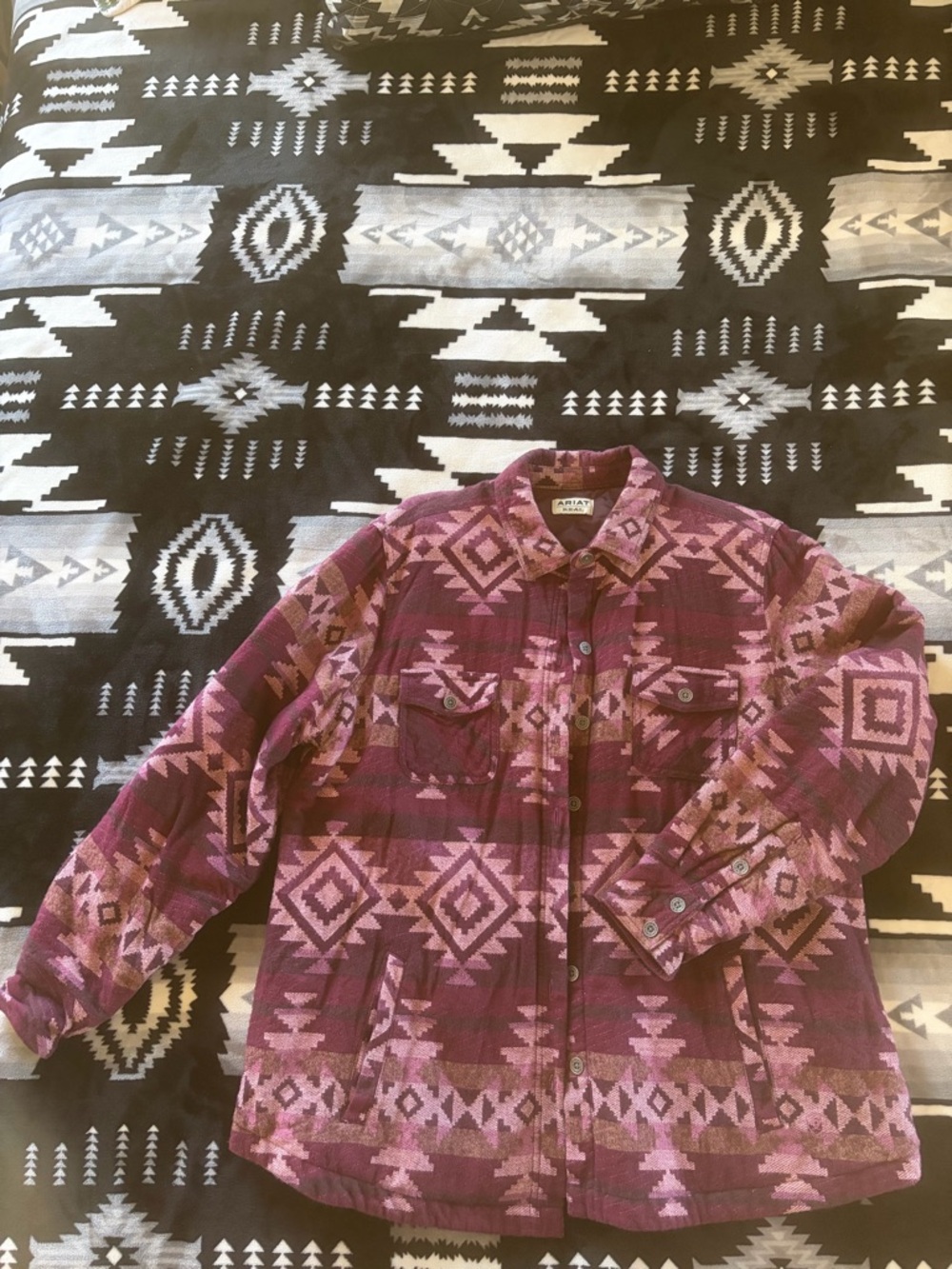 Ariat Pink & Plum Aztec Button-Up Jacket